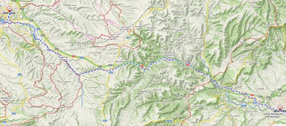 A map of a mountain

