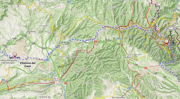 A map of a mountain range

